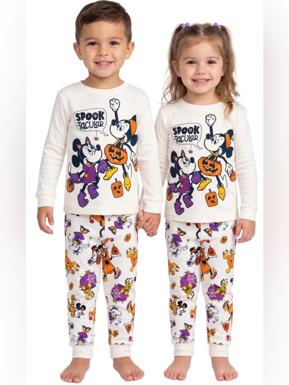 Disney Kids' 'Spook-tacular' Mickey & Friends Halloween Pajama Set Unisex 4T NWT